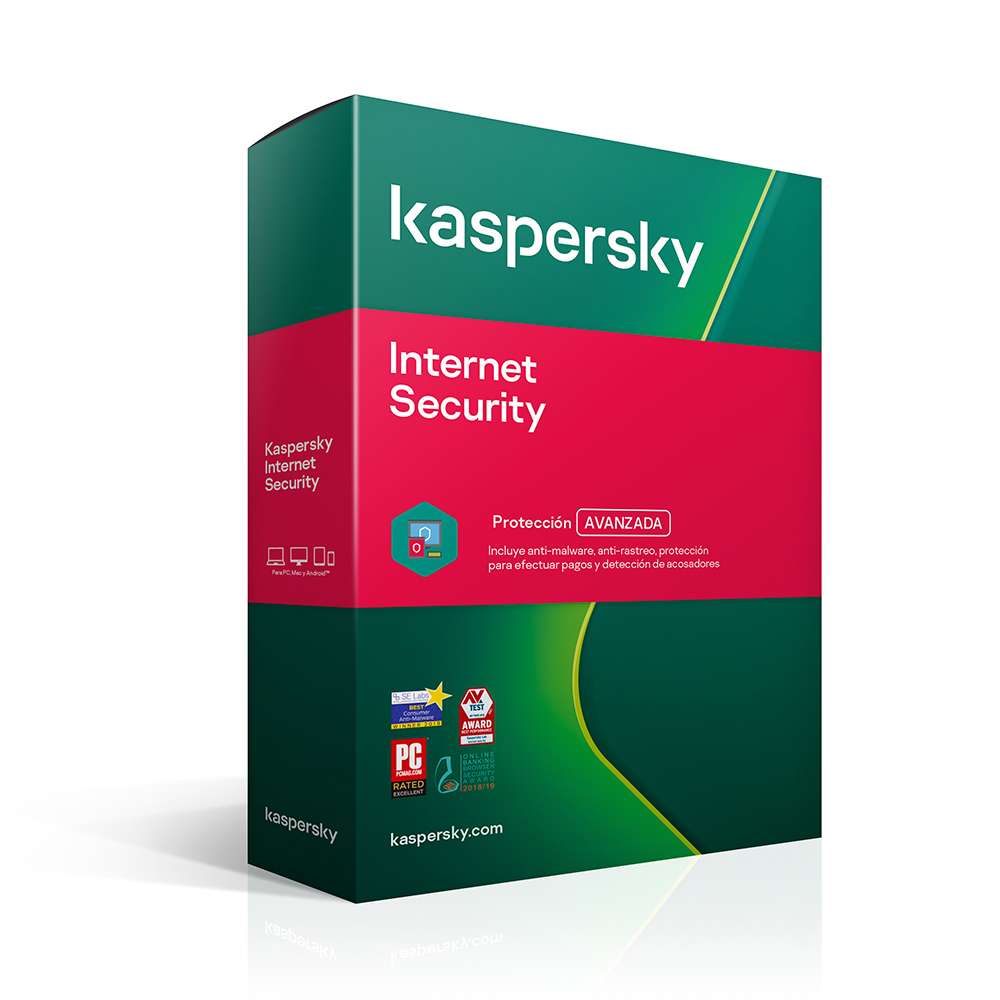 Antivirus Kaspersky Internet Security 1 Dispositivo 1 año Caja SIShop 🛒