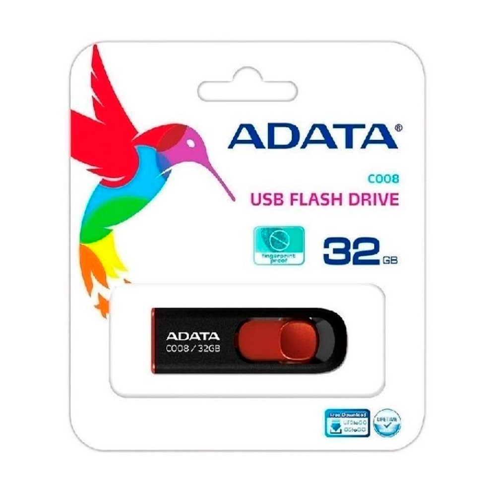 Almacenamiento ADATA Memoria USB 2.0 C008 Retráctil 32GB COLOR Negra SIShop 🛒