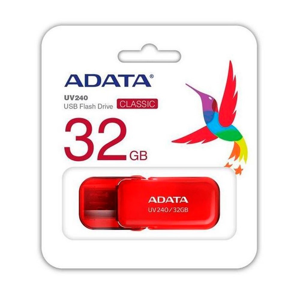 Almacenamiento ADATA Memoria USB 2.0 Escualizable 32GB COLOR Rojo SIShop 🛒