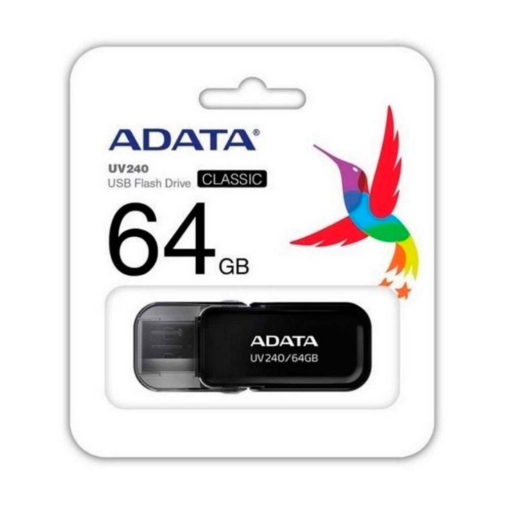 Almacenamiento ADATA Memoria USB 2.0 UV240 64GB COLOR Negra SIShop 🛒