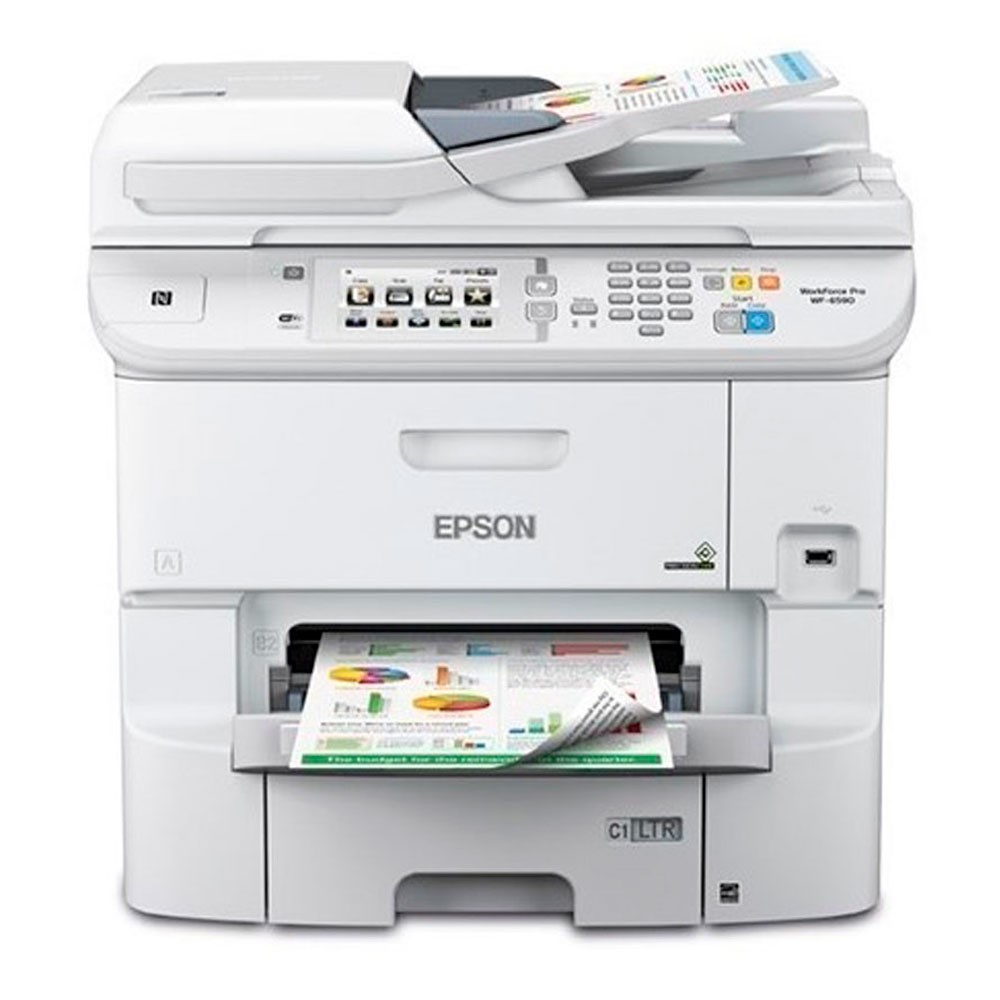 Impresión Impresora EPSON Multifuncional Workforce Pro WF 6590 COLOR Blanco SIShop 🛒