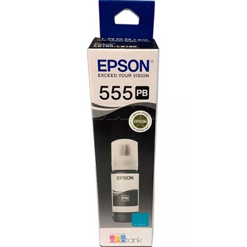 Consumibles Botella Epson T555120-AL Negro fotografica, 70 ml L8180 (7.300 paginas) SIShop 🛒
