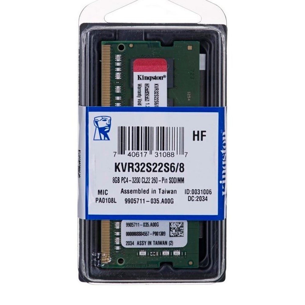 Almacenamiento Memoria Ram KINGSTON Para Portátil 8GB DDR4 3200MHz SIShop 🛒