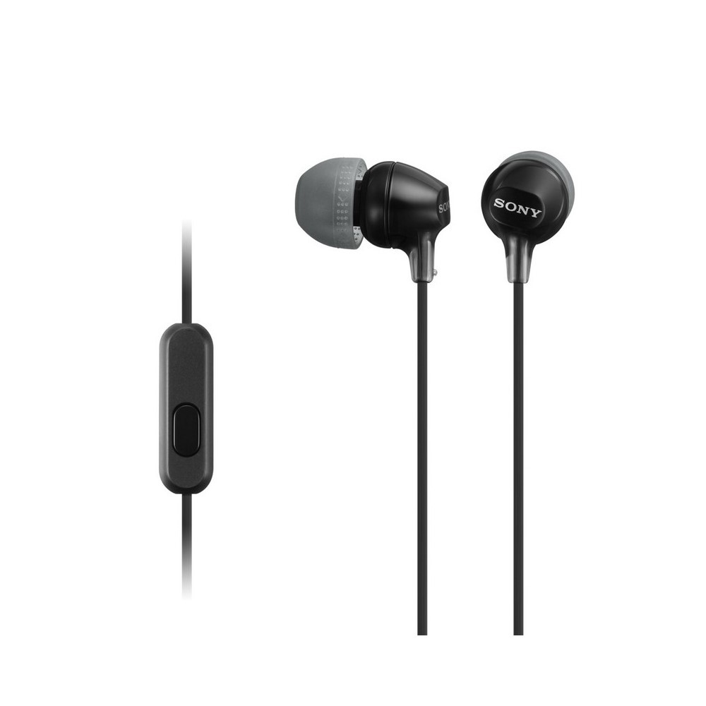 Audifonos Audífonos Sony internos MDR-EX15AP  Color Negro de silicona de ajuste seguro. (con micrófono) SIShop 🛒