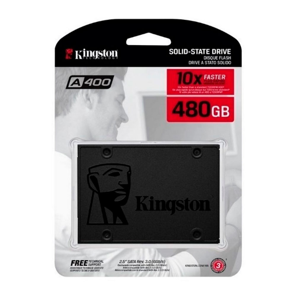 Almacenamiento Unidad De Estado Solido SSD KINGSTON A400 480GB 2.5 COLOR Negro