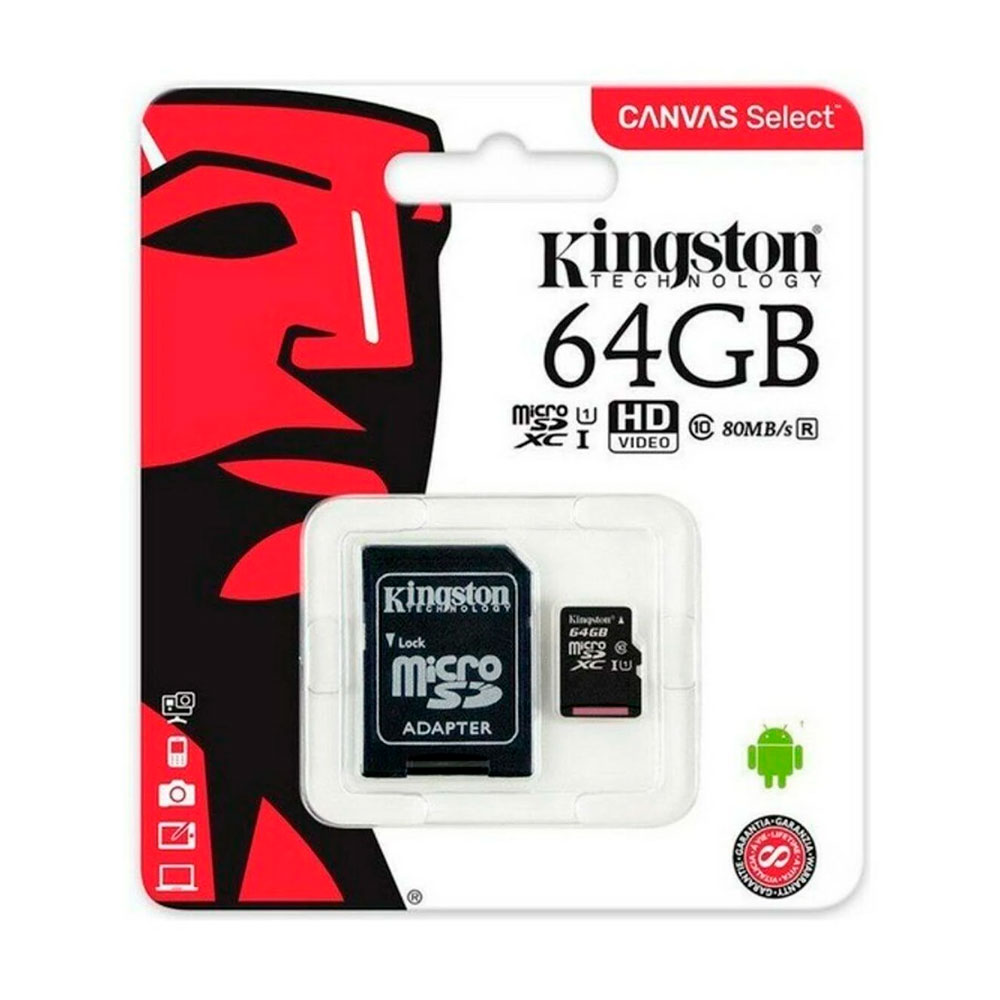Almacenamiento Memoria Micro SD KINGSTON Canvas Select Plus 128GB COLOR Negro SIShop 🛒