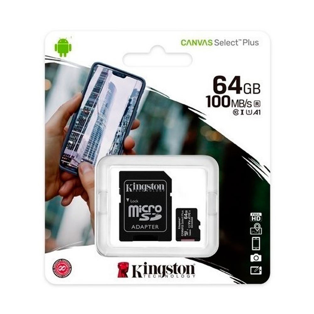 Almacenamiento Memoria Micro SD KINGSTON Canvas Select Plus 64GB SIShop 🛒