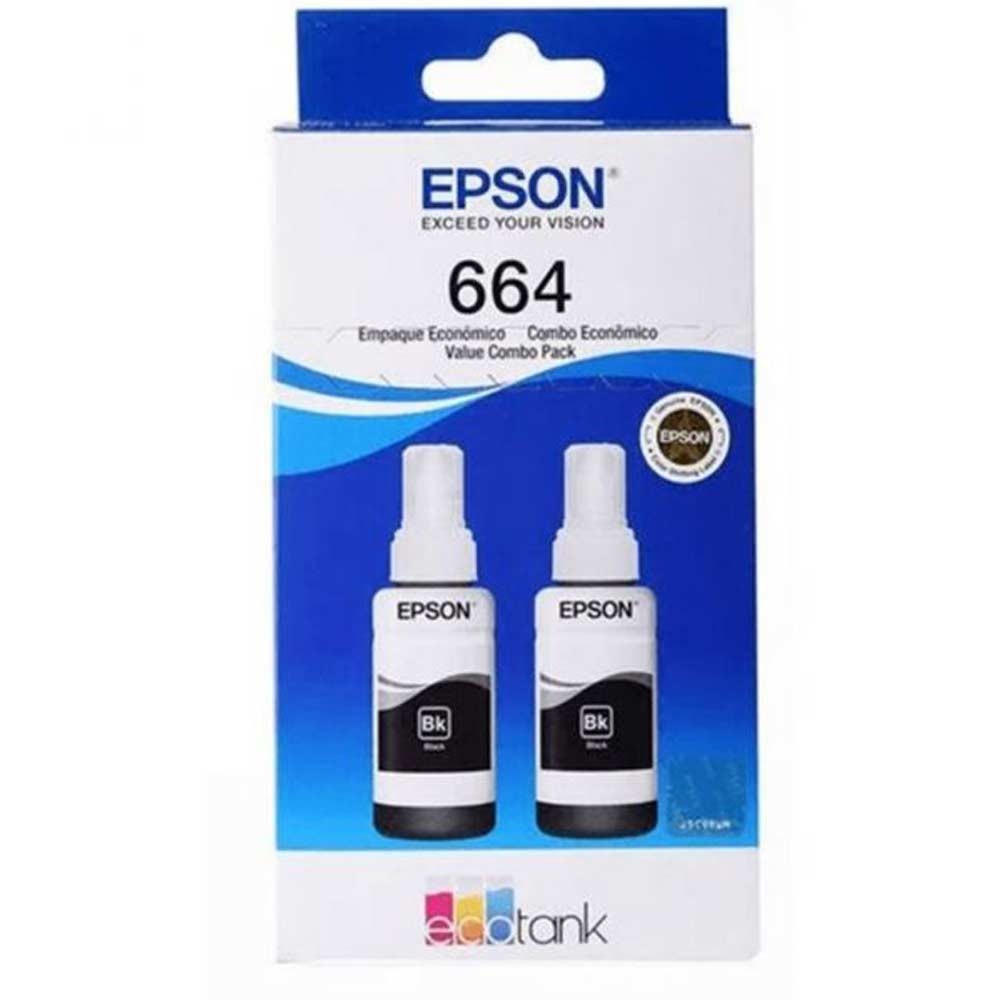 Consumibles Botella Epson T664120-2P - Multipack 2 botellas Negras IMPRESORA EPSON L200/210/350/355/555 (4.500 paginas) SIShop 🛒