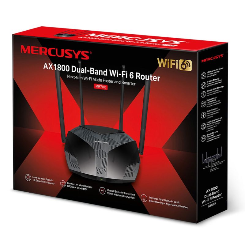 Router Mercusys Ax1800 TPLINK Doble Banda COLOR Negro - Image 4