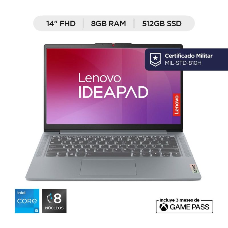 Computador Portatil LENOVO 14 Pulgadas RAM 8GB SSD 512GB COLOR Plateado Windows 11 Home - Image 2