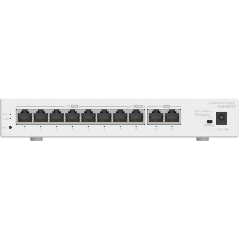 2*GE WAN, 8*GE LAN(PoE+, 124W), up to 350 users,forwarding performance 2Gbps - Image 2
