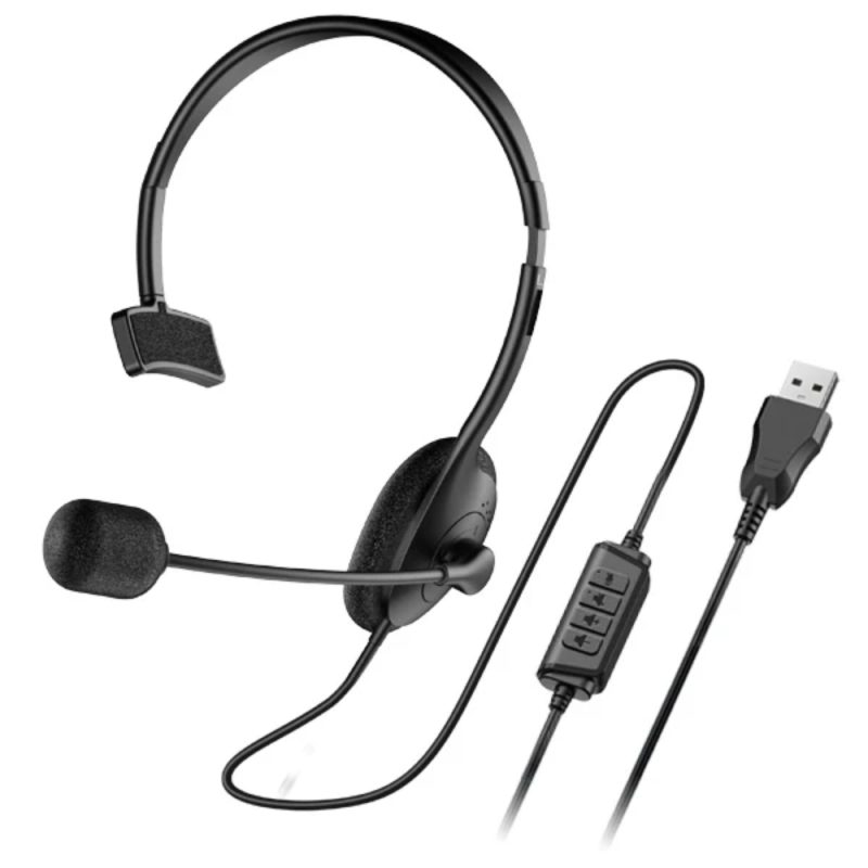 AUDIFONO PARA PC USB HS-100U BLACK - Image 3