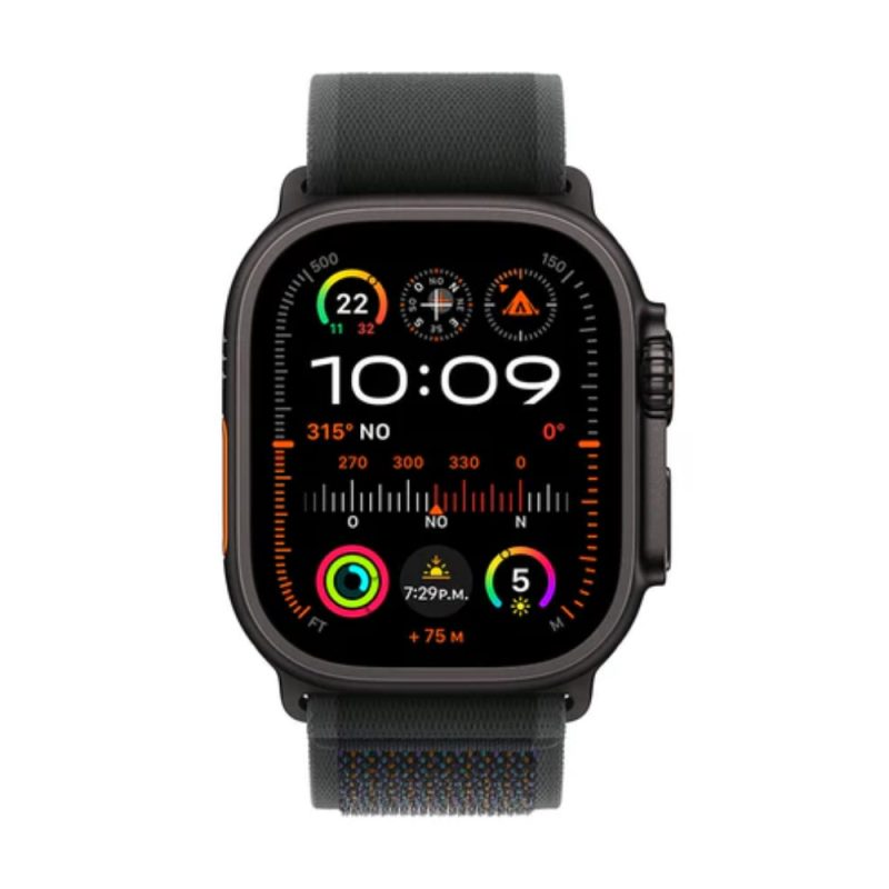 Apple Watch Ultra 2 GPS + Cellular 49mm Black Titanium Case with Black Trail Loop - S/M - Image 2