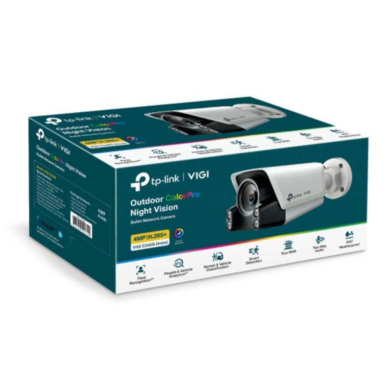 Cámara de red tipo bala ColorPro de visión nocturna para exteriores de 4 MP - Image 4